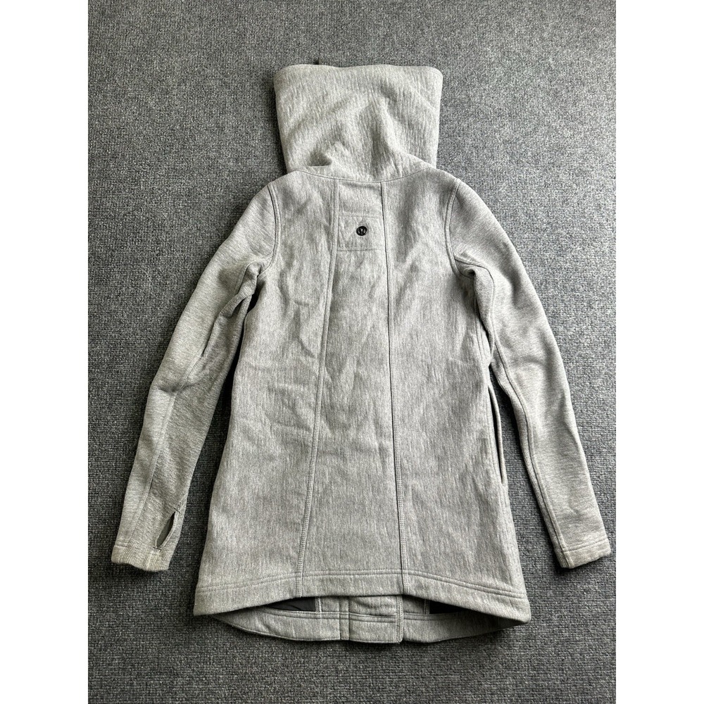 Womens Lululemon High Neck Collared Coat Jacket Gray, Size 4 - Picture 2 of 14